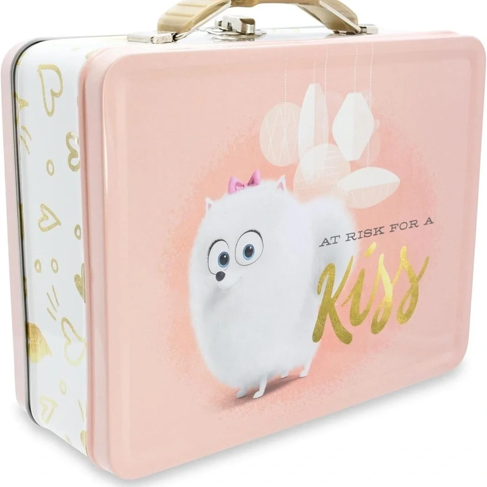 Secret Life of Pets Gidget Metal Lunch Box Tin Carry Case NWT